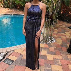 Navy prom dress